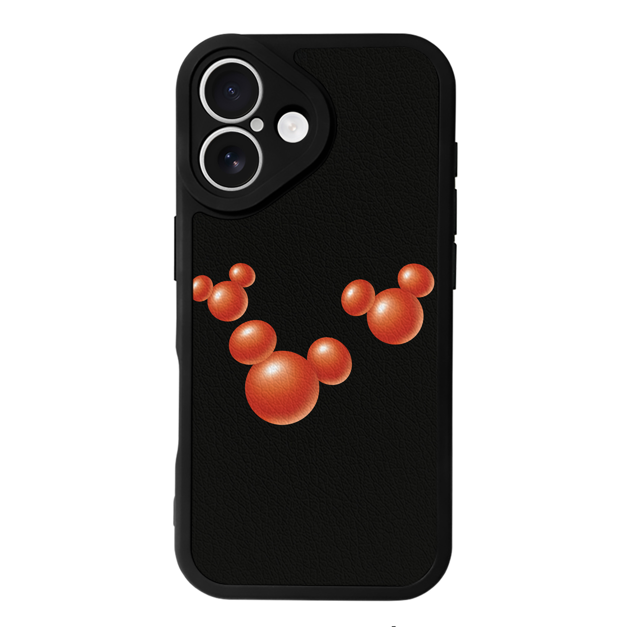 （画像用） ミッキーマウス Mickey Mouse 【iPhone 16シリーズ対応】シリコンスマホケース（レザー調） 材質：シリコン
